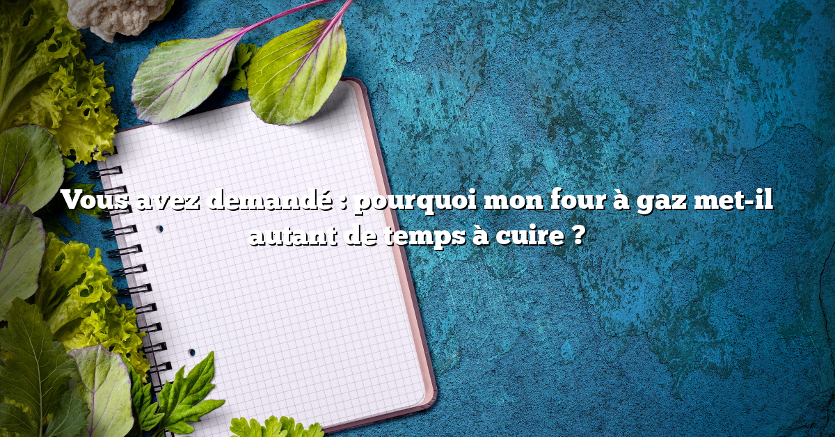 Vous avez demandé : pourquoi mon four à gaz met-il autant de temps à cuire ?